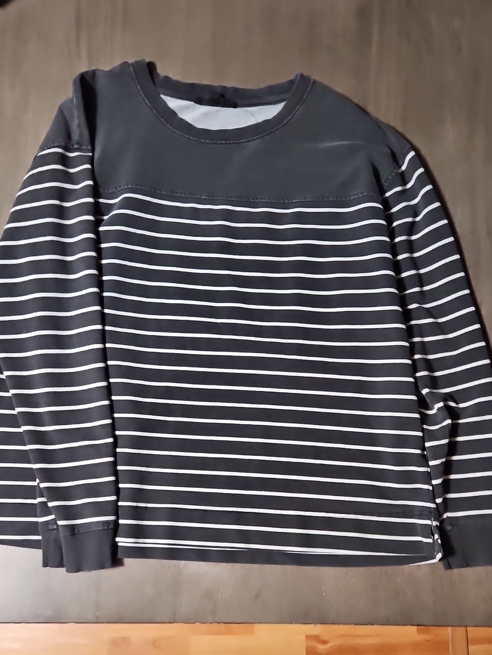 Jane and Delancey Black and White Striped Long-Sleeve Top